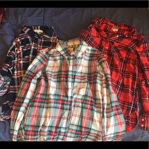 3-Piece Plaid Shirt Bundle